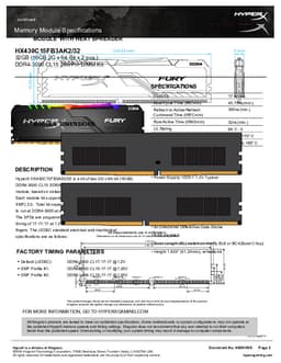 Kingston HyperX Fury Black RGB DDR4 RAM 32 GB keskusmuisti
