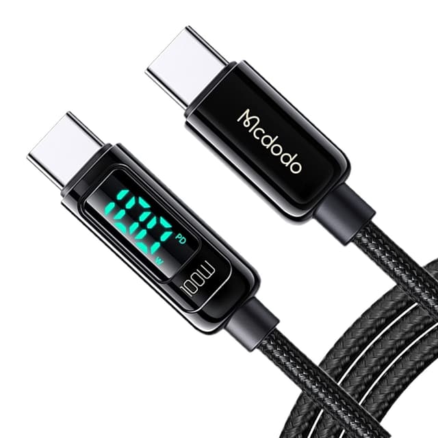 Mcdodo USB-C-C-kaapeli 1,2 m 100 W PD 5A 480 Mbps digitaalisella näytöllä