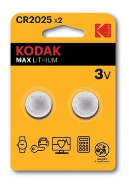kodak Max lithium CR2025 battery (2 pack)