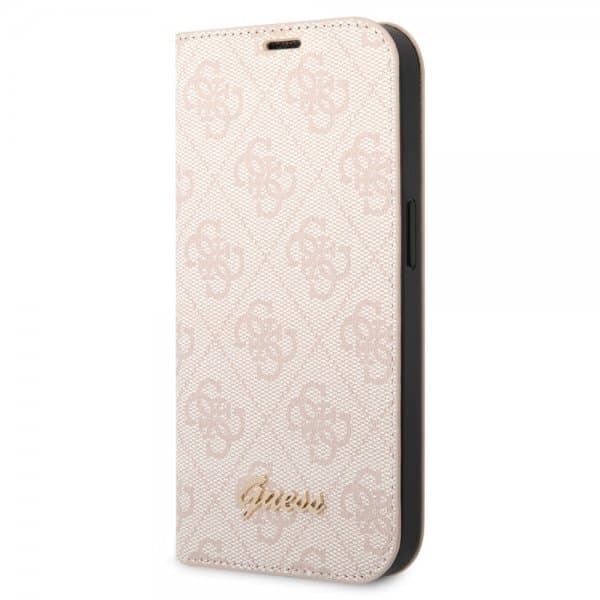 Guess iPhone 14 Pro Kotelo 4G Logo Vaaleanpunainen