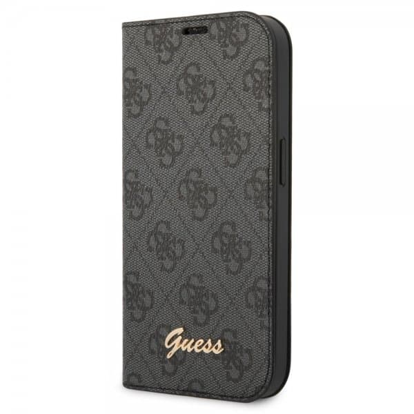 Guess iPhone 14 Pro Kotelo 4G Logo Musta