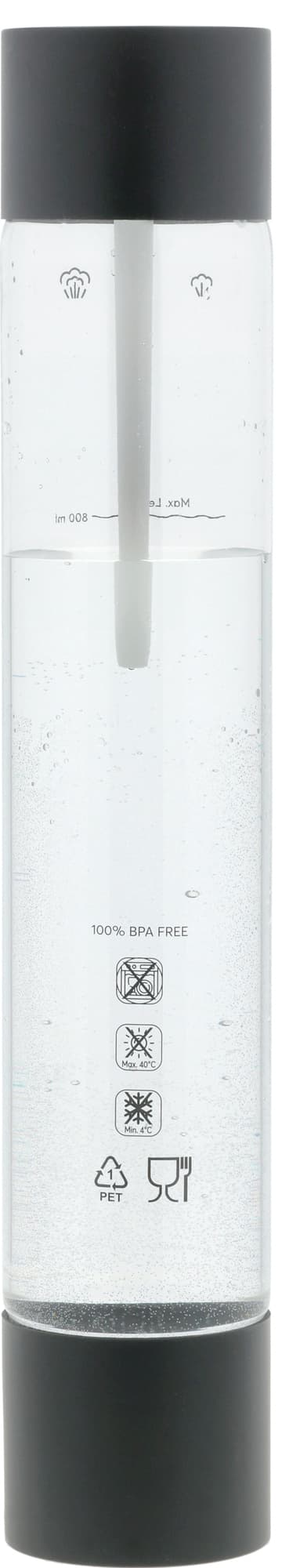Nordic Sense pullo hiilihapotuslaitteelle 800 ml (musta)