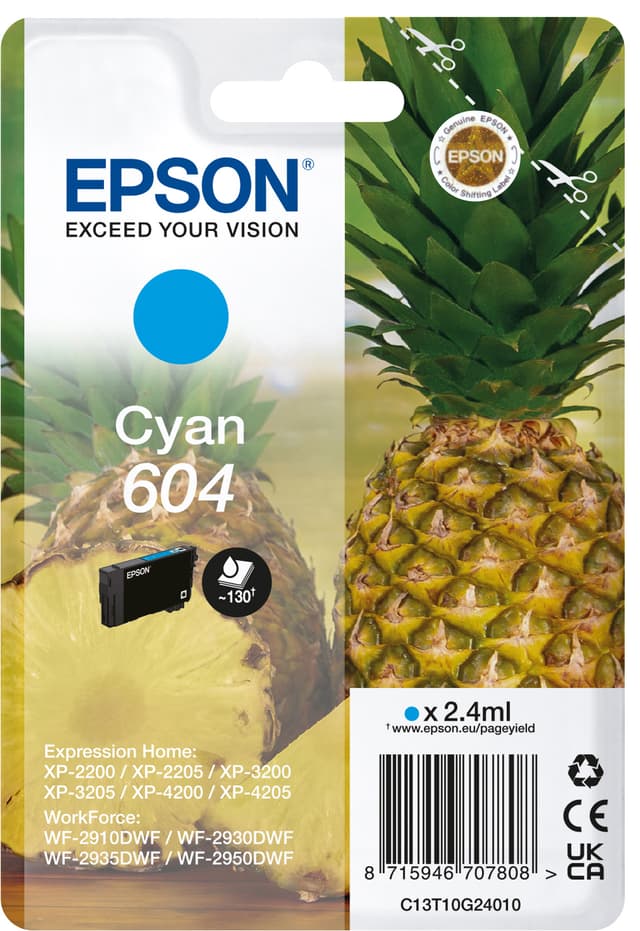 Epson 604 mustekasetti (syaani)