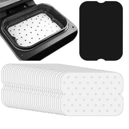 Kertakäyttöiset Air Fryer -paperivuoret 50 kpl Valkoinen