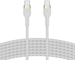 Belkin BoostCharge Pro Flex USB-C - USB-C 2.0 kaapeli (valkoinen)