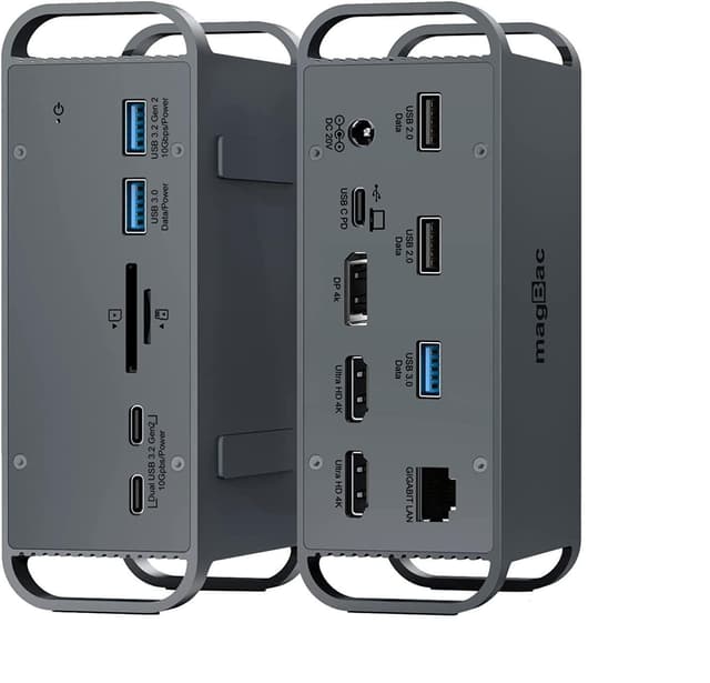 NÖRDIC 1-15 USB-C-telakointiaseman kolminkertainen näyttö 2xHDMI 1xDP 4K60Hz 7xUSB 1xUSB-C PD65W 1xRJ45 1xSD 1xMicro SD Thunderbolt 3/4 USB4