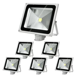 6 x LED-valonheitin + tunnistin 50W viileä valkoinen