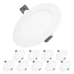ECD Germany 10er Pack LED Panel Einbaustrahler 6W ersetzen 35W Halogen - Flach