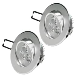 ECD Germany 2er Pack LED upotettava valonheitin 3W 230V 226 Lumen