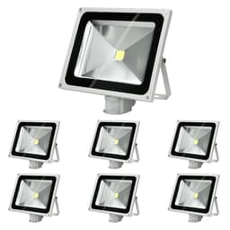 7 x LED-valonheitin + tunnistin 50W viileä valkoinen