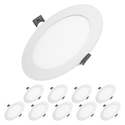 ECD Germany 10er Pack LED Panel Einbaustrahler 9W ersetzen 50W Halogen Flach