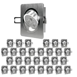 ECD Germany 30er Pack LED upotettava valonheitin 3W 230V 255 Lumen