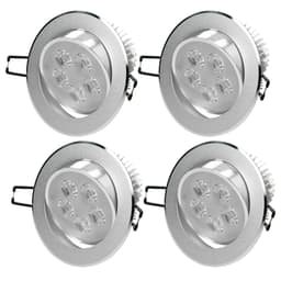 ECD Germany 4er Pack LED upotettava valonheitin 5W 230V - pyöreä Ø10,5cm - 342