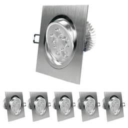 ECD Germany 6 kpl LED upotettavat valonheittimet 5W 230V - kulmikas - 334