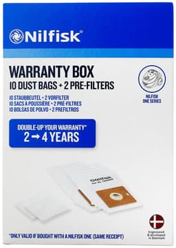 Nilfisk One takuun laajennuspakkaus + pölypussit 42000600