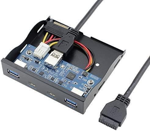 NÖRDIC 3,5"" Floppy etupaneeli 2xUSB-C 5Gbps 2xUSB3.0 20pin liitin