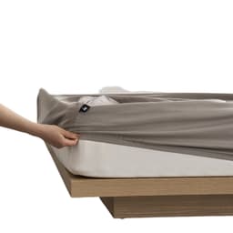 Djup ficka lakan premium bomull Harmaa 180x200 cm+25 cm