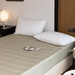 Djup ficka lakan premium bomull Harmaa 150x200 cm / 28 cm