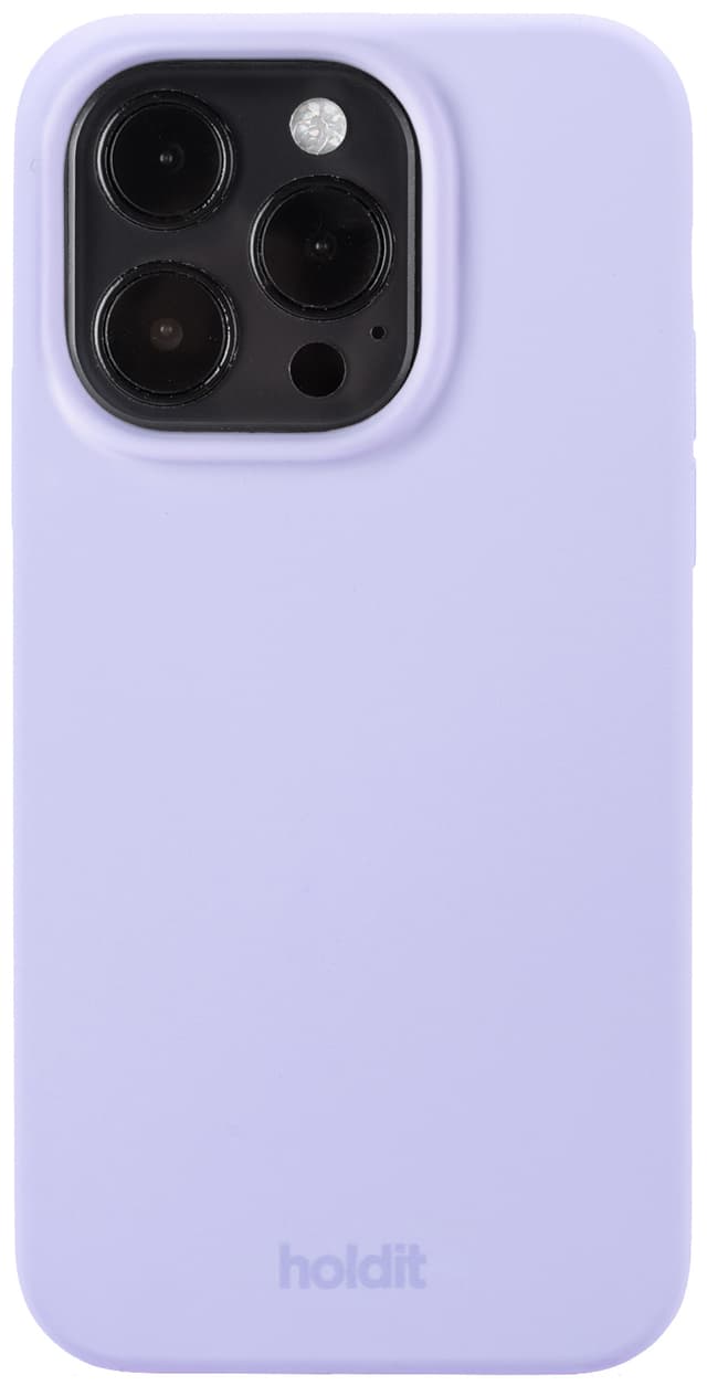 Holdit Silicone iPhone 15 Pro suojakuori (violetti)
