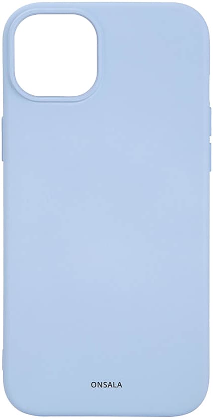 Onsala iPhone 15 Plus Silicone suojakuori (vaaleansininen)