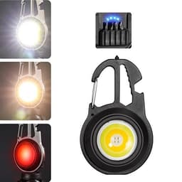Stark ficklampa med magnet, karbinhake och skruvmejsel