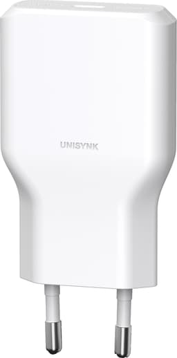 Unisynk G3 36W USB-C laturi + 2m USB-C – Lightning kaapeli (valkoinen)