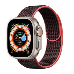 Nailon kellon renneke Apple Watch Ultra 2 (49mm) - Blackred