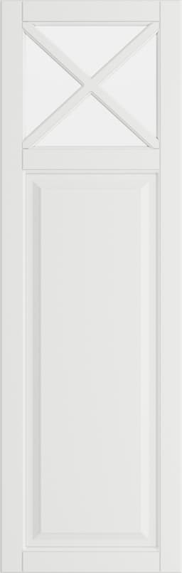 Epoq Heritage vitriiniovi puolikas lasi 40x125 keittiöön (Classic White)