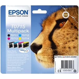 Epson DuraBrite Ultra T071 mustekasetti (4 värin monipakkaus)