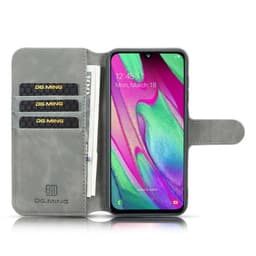 DG-Ming Lompakkokotelo 3-kortti Samsung Galaxy A40 (SM-A405F)  - harma