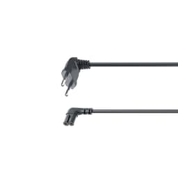 HAMA Virtajohto Kulmikas 3 m Black