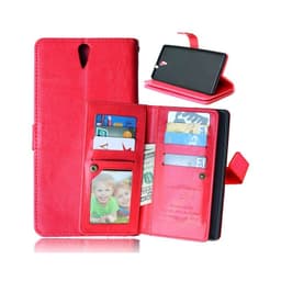 Lompakkotelo Flexi 9-kortti Sony Xperia C5 Ultra Dual (E5563)  - punai