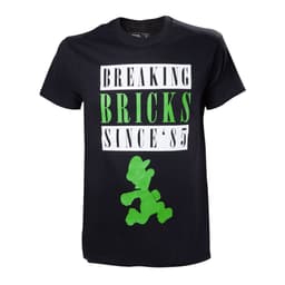 Nintendo t-paita - Luigi Breaking Bricks (musta) (L)