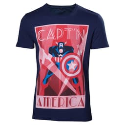 Marvel t-paita - Capt n America (sininen) (L)