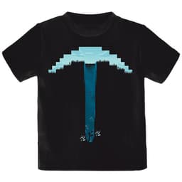 Lasten Minecraft t-paita - Hakku (musta) (5-6v)