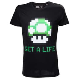 Nintendo - Mario Get a Life t-paita (musta) (XL)