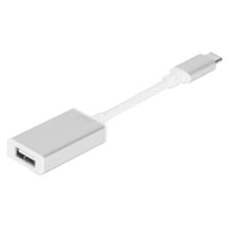 Silver USB-C to USB Adapter