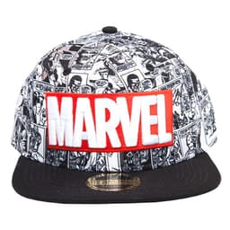 Marvel - Classic Logo lippalakki (musta/valkoinen)