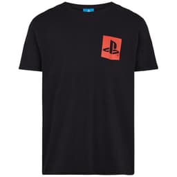 PlayStation T-paita musta/punainen (S)