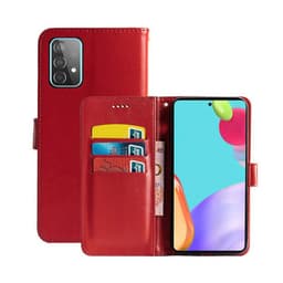 Lompakkokotelo 3-kortti Samsung Galaxy A52 5G  - punainen