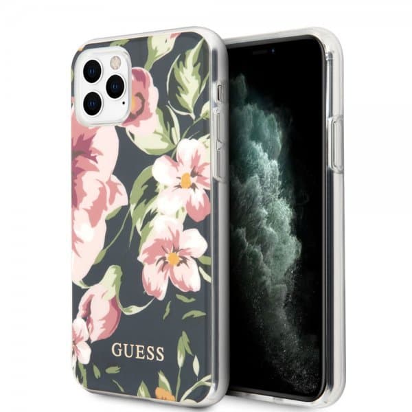 Guess iPhone 11 Pro Max Suojakuori Flower Edition N.3 Navy