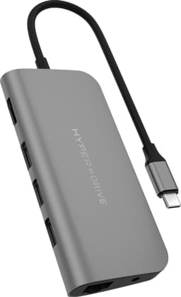 Hyper HyperDrive Power USB C 9-in-1 telakka (harmaa)