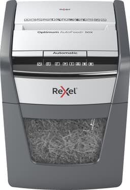 Rexel Optimum AutoFeed+ 50X paperisilppuri (ristiinleikkaus)