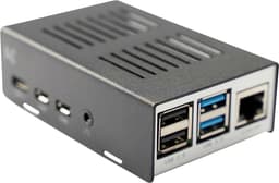 Raspberry Pi 4 Chassi kotelo (musta/hopea)