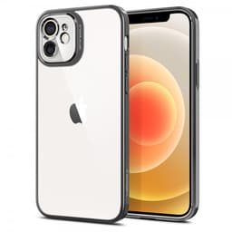 Spigen iPhone 12 Suojakuori Optik Crystal Chrome Grey