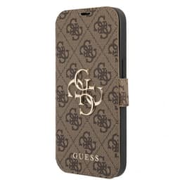 Guess iPhone 13 Mini Kotelo Metal Logo Ruskea