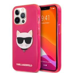Karl Lagerfeld iPhone 13 Pro Max Kuori Fluo Vaaleanpunainen
