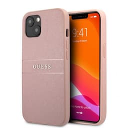 Guess iPhone 13 Mini Kuori Hot Stamp Metal Logo Vaaleanpunainen