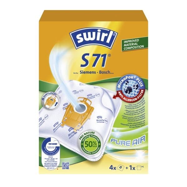 Swirl S71 Pölypussi 4-pakkaus + suodatin 6765965