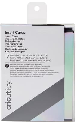 Cricut Joy Black/Holo A2 kortti-insertit (12 kpl)